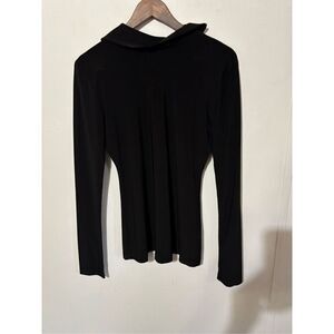 Norma Kamali Women's Size Medium 38 Black Long Sleeve Full Zip Jacket